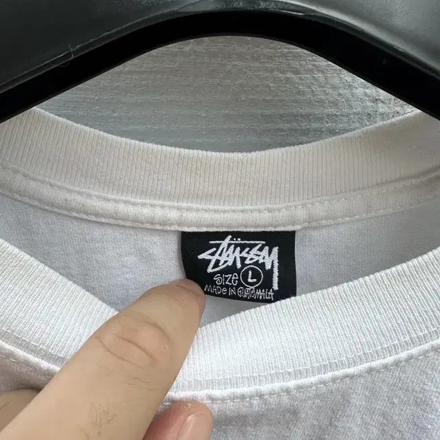 [L] 스투시 x CPFM 인터네셔널 반팔 화이트 Stussy