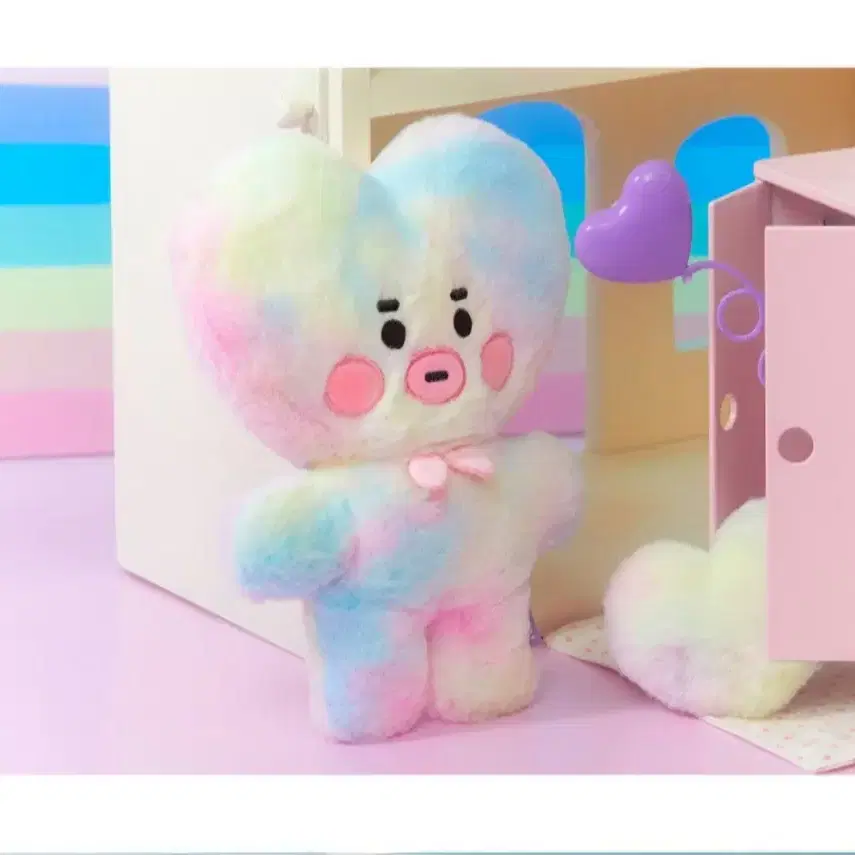 라인프렌즈 BT21 BABY 레인보우 플렛퍼 스탠딩 인형 타타