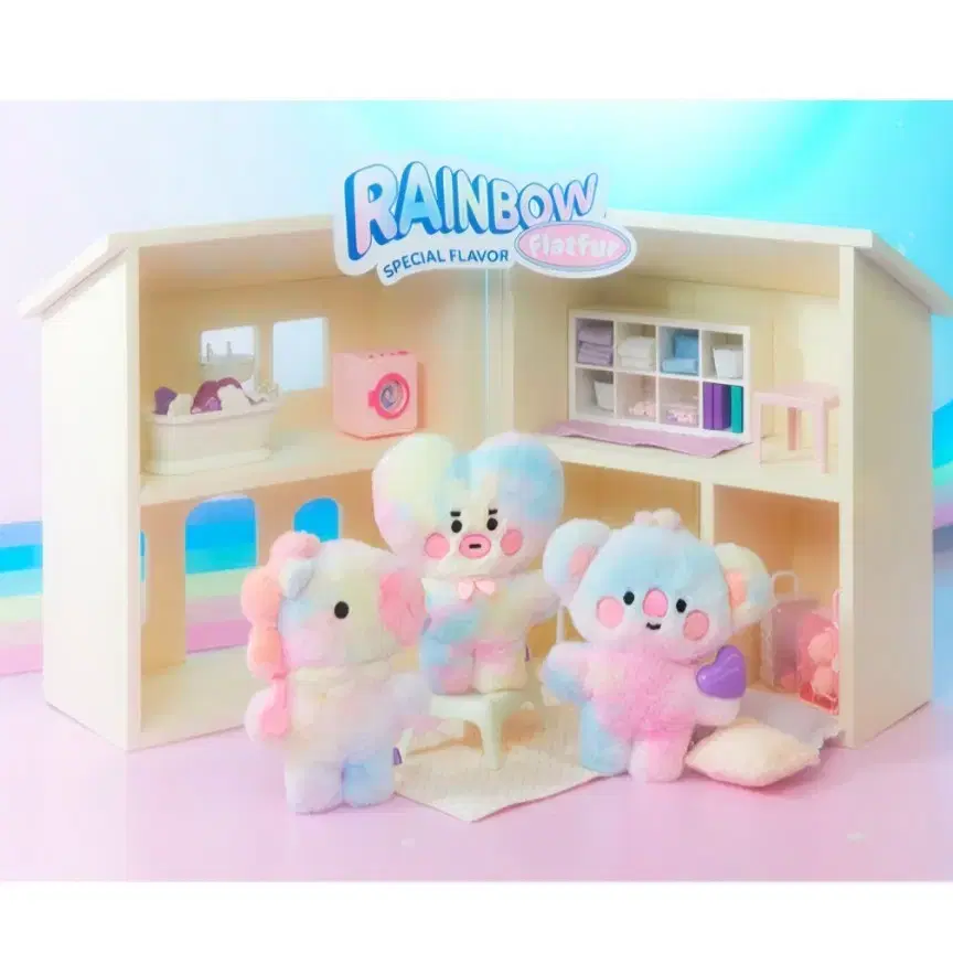 라인프렌즈 BT21 BABY 레인보우 플렛퍼 스탠딩 인형 타타