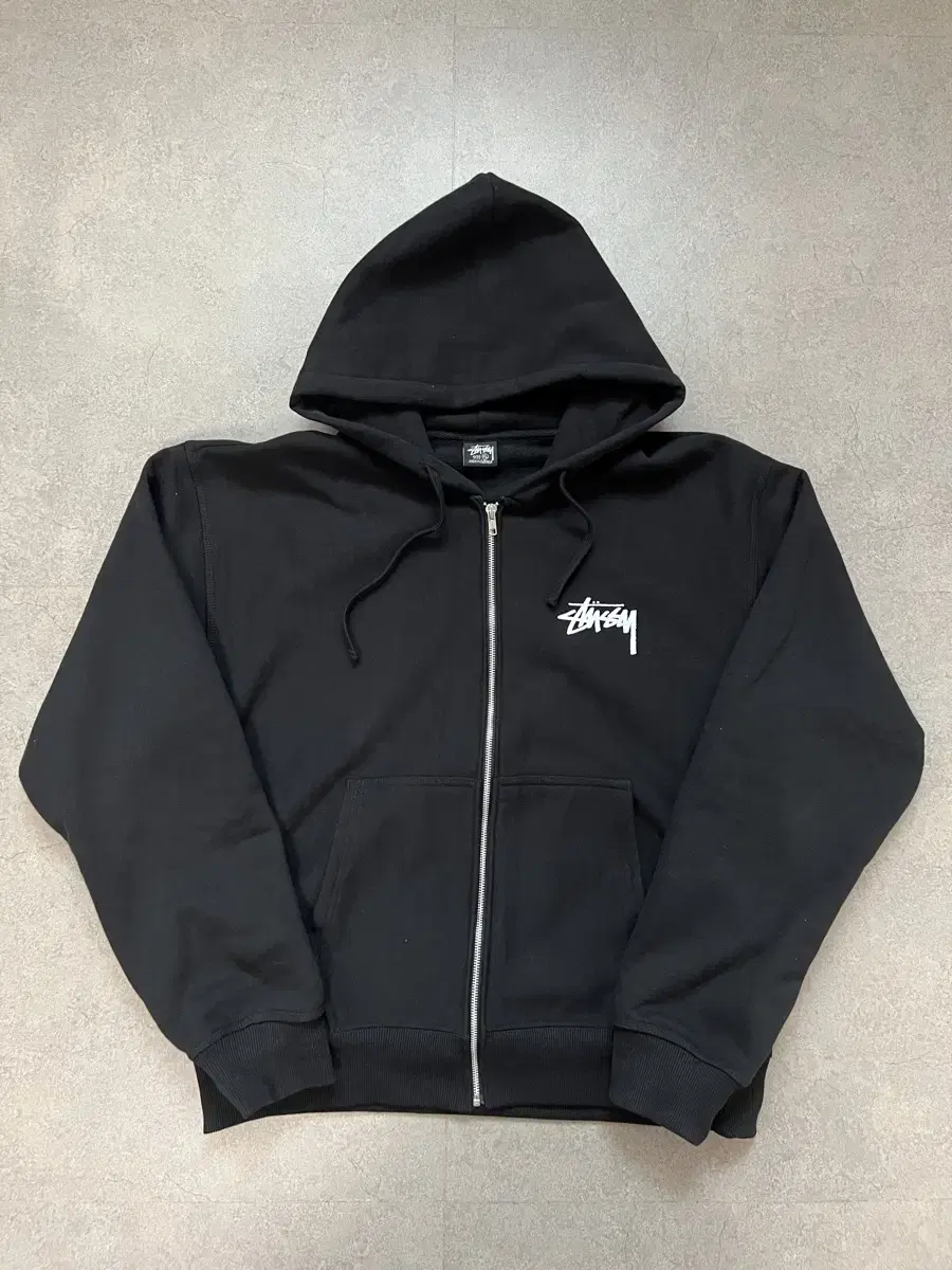 Stussy Hooded Zip-Up Burning Stock XL