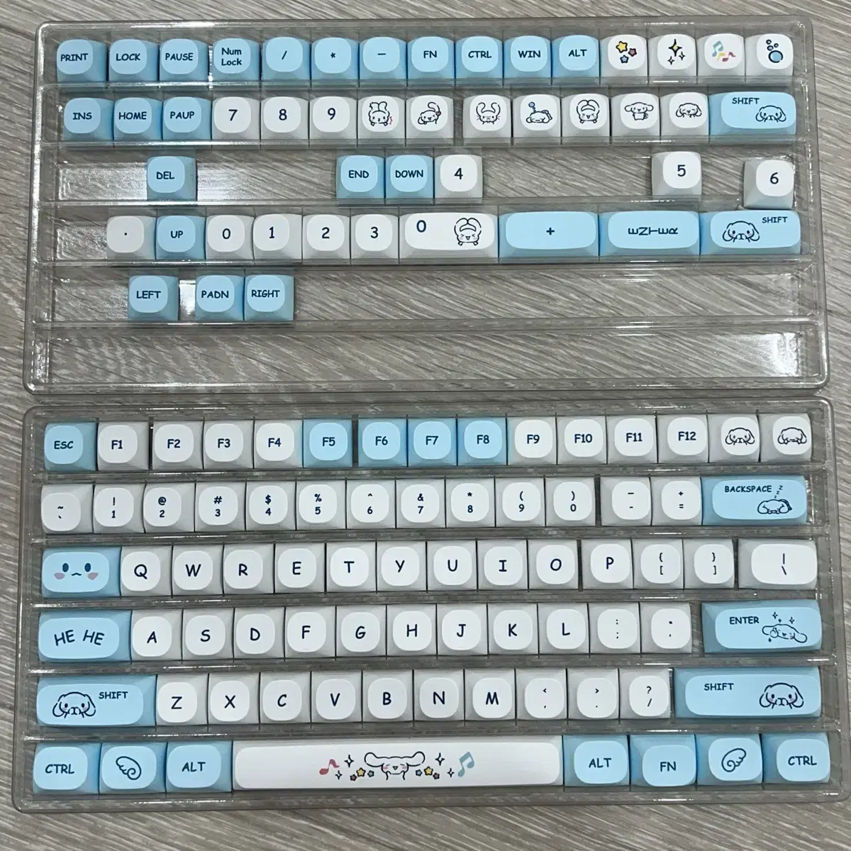 산리오 시나모롤 PBT XDA 키보드 키캡 124키