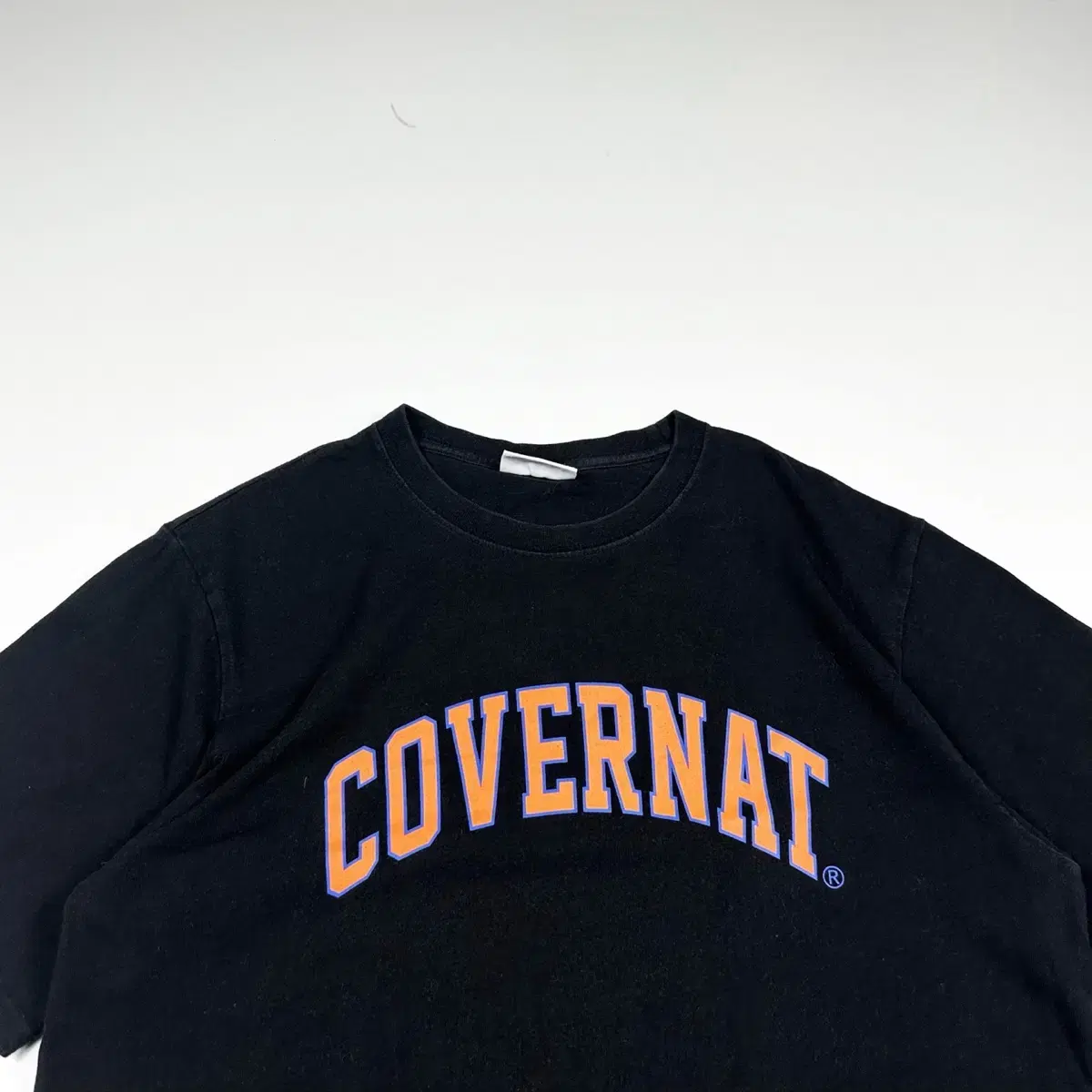 Covernat Initials Big Logo Black Short Sleeve T-Shirt (L)