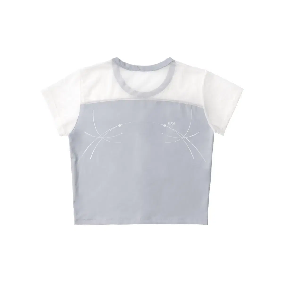 Ojos 오호스 Half Sheer Jersey T / Grey