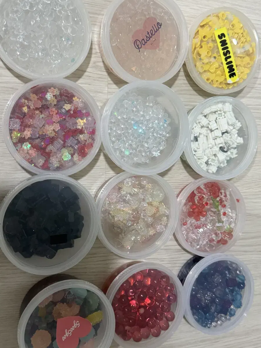 Bulk of 12 Slime Unseparated Beads