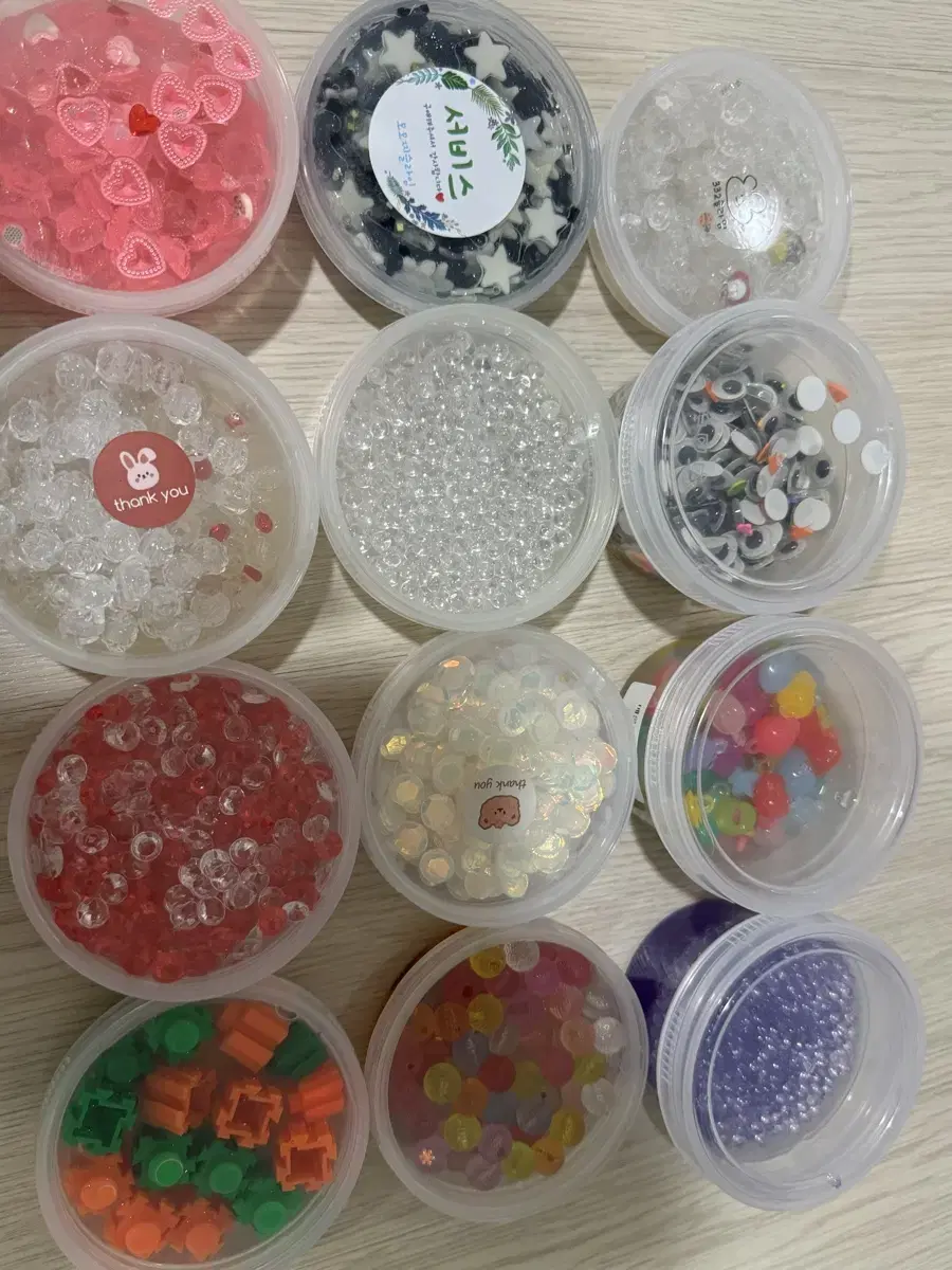 Bulk of 12 Slime Unseparated Beads