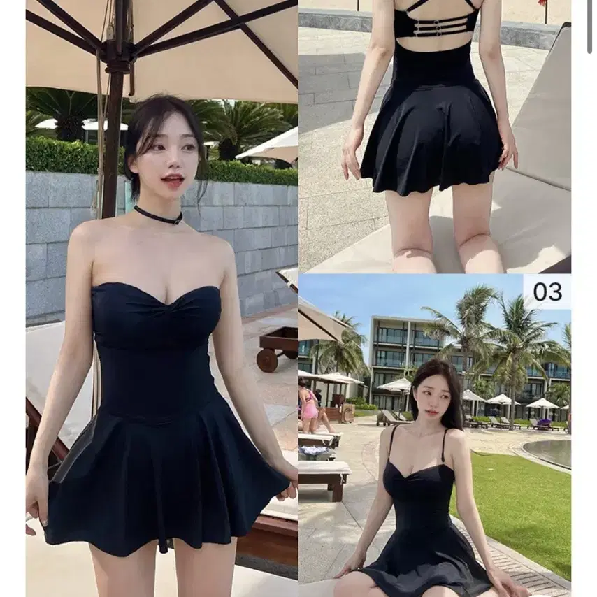 새상품 카인다미 볼륨나시 모노키니 블랙 S