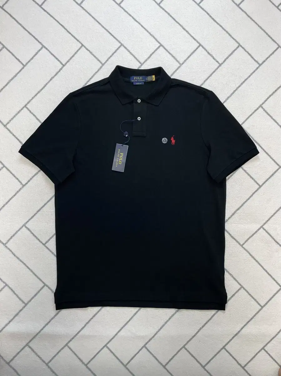 (New/L) Polo Classic Fit Iconic Black Polo Tee