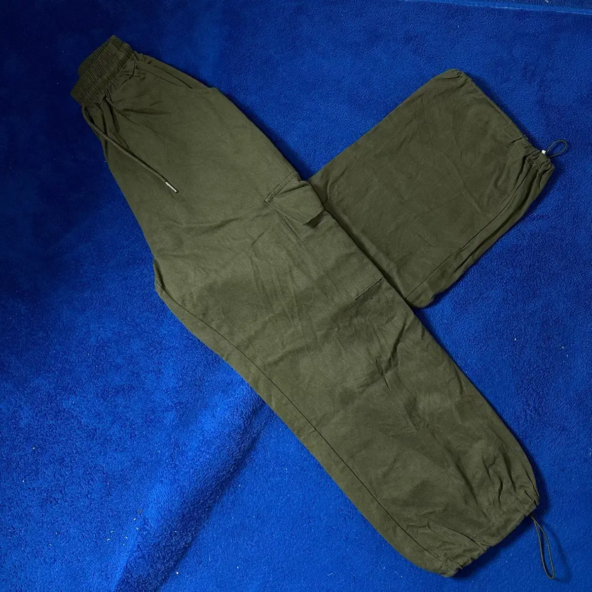 Khaki wide cargo pants