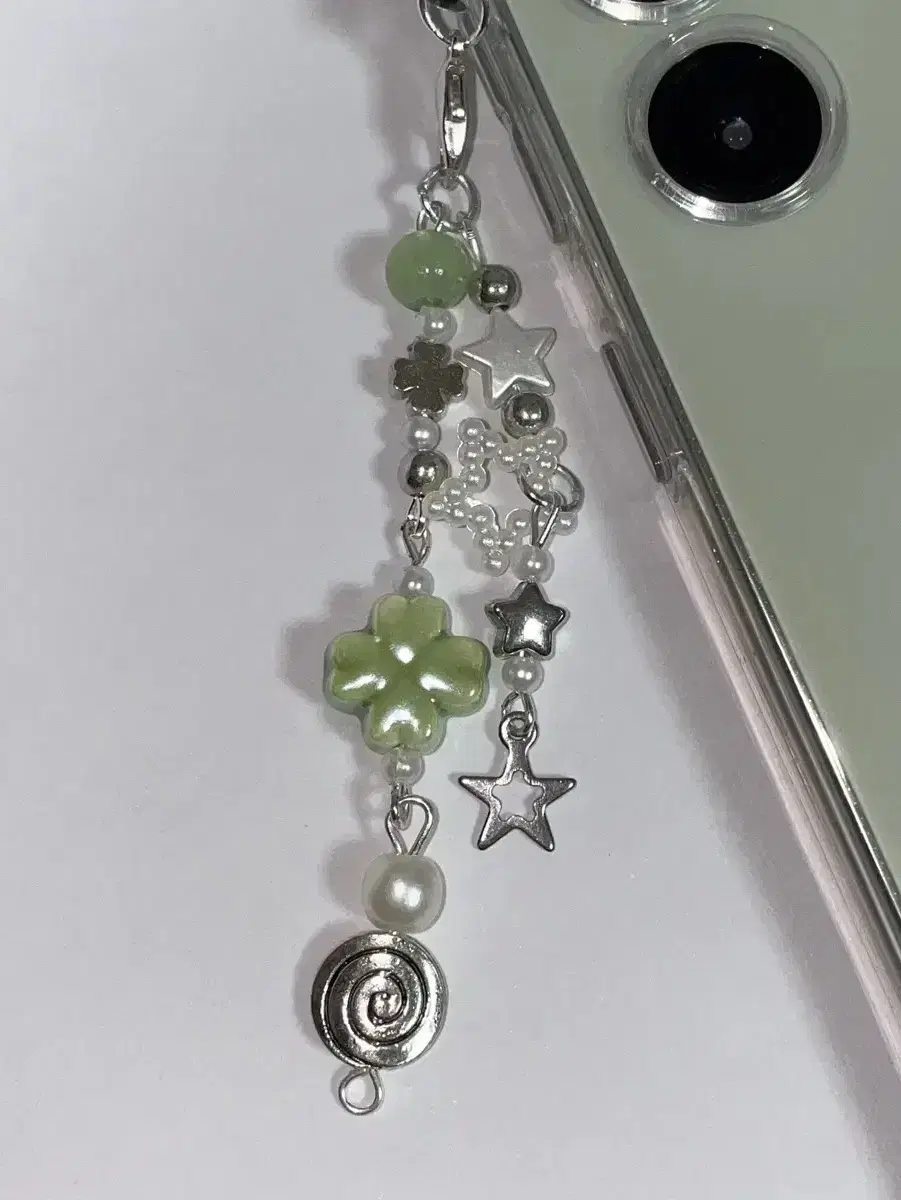 *clover star keyring 비즈키링