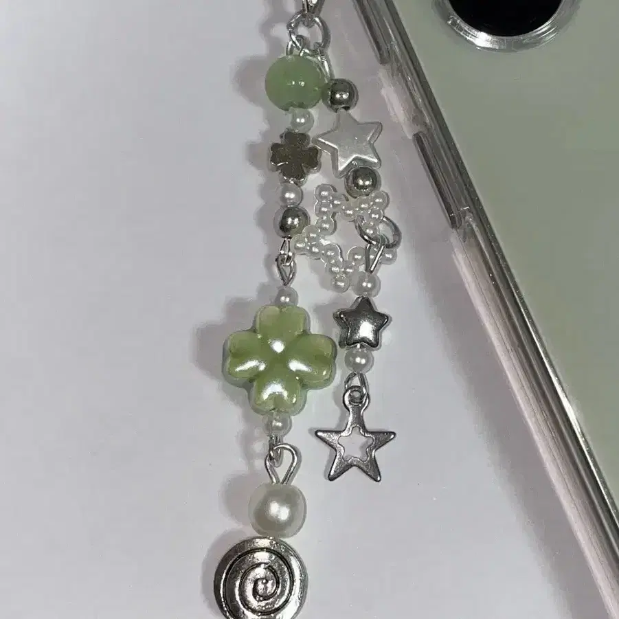 (무배) *clover star keyring 비즈키링