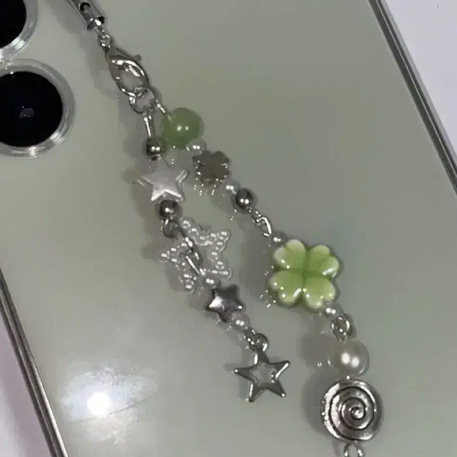 *clover star keyring 비즈키링