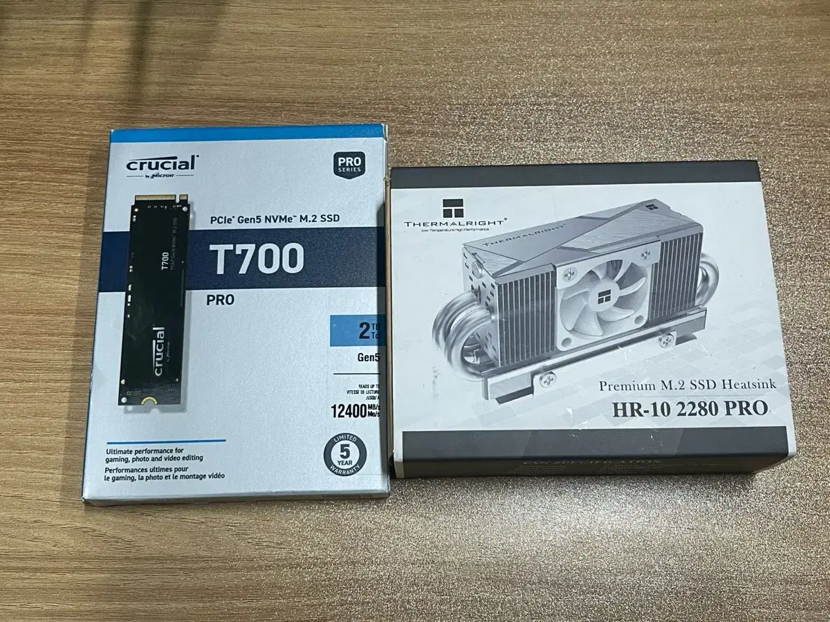 NVME 2tb Gen5 히트싱크세트