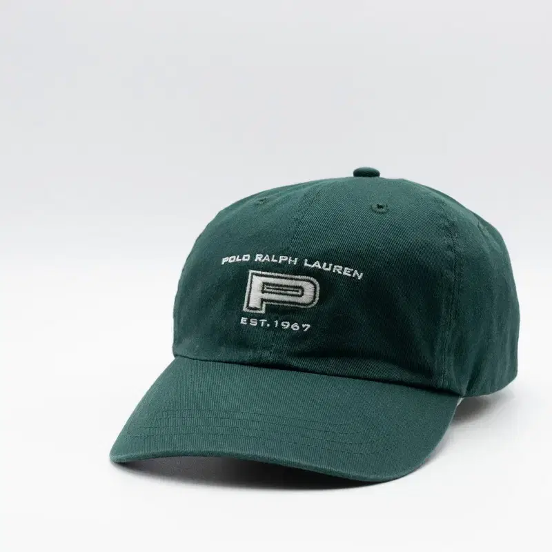 VINTAGE POLO P GREEN EMBLEM HAT