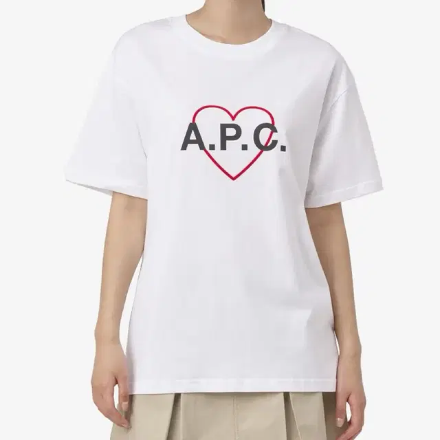 (새상품) 아페쎄 apc 하트 로고 티셔츠 XS