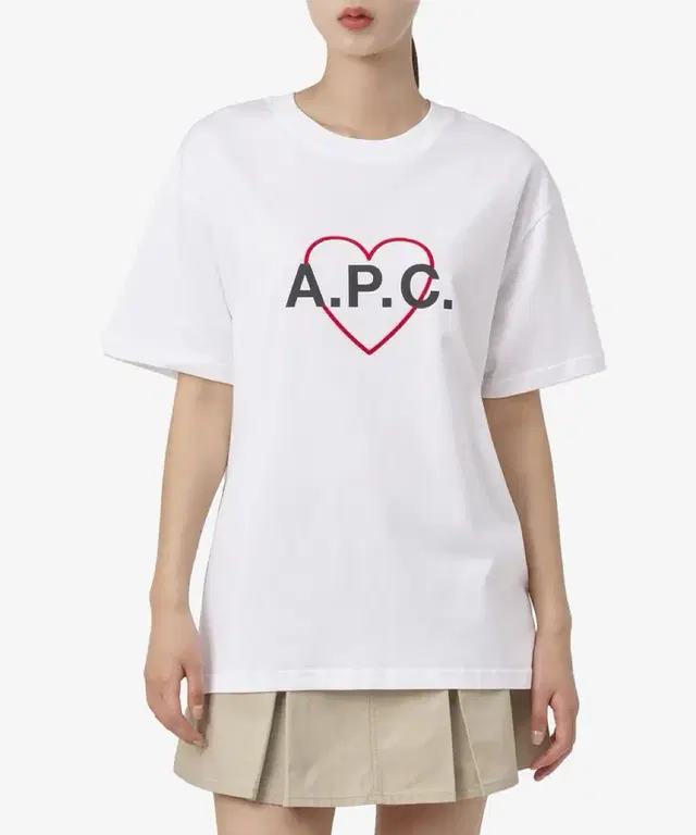 (새상품) 아페쎄 apc 하트 로고 티셔츠 XS