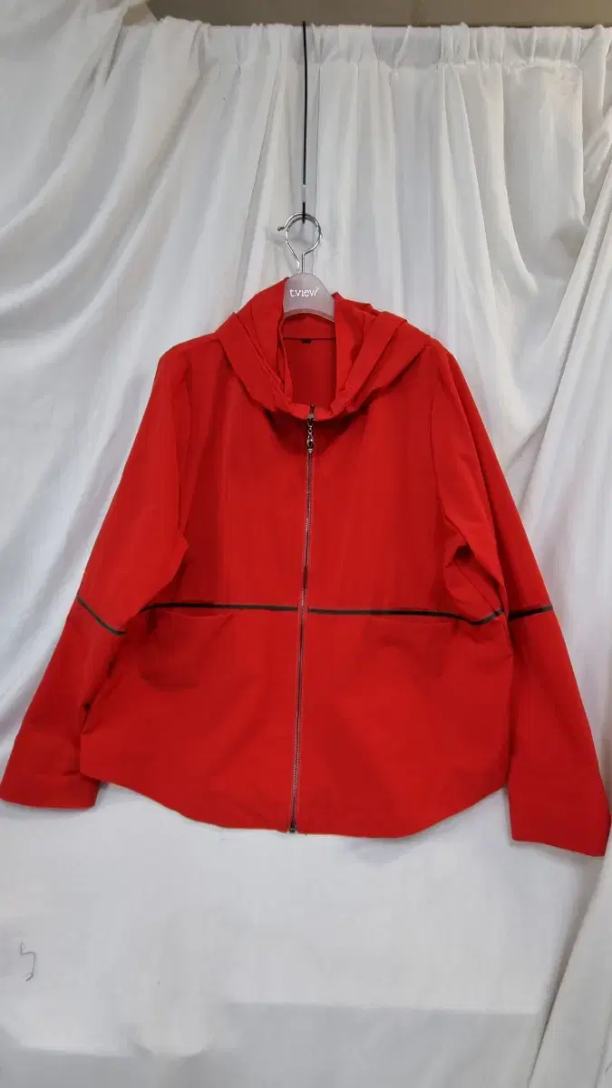 Red Women's Neck Turtleneck Jacket 100