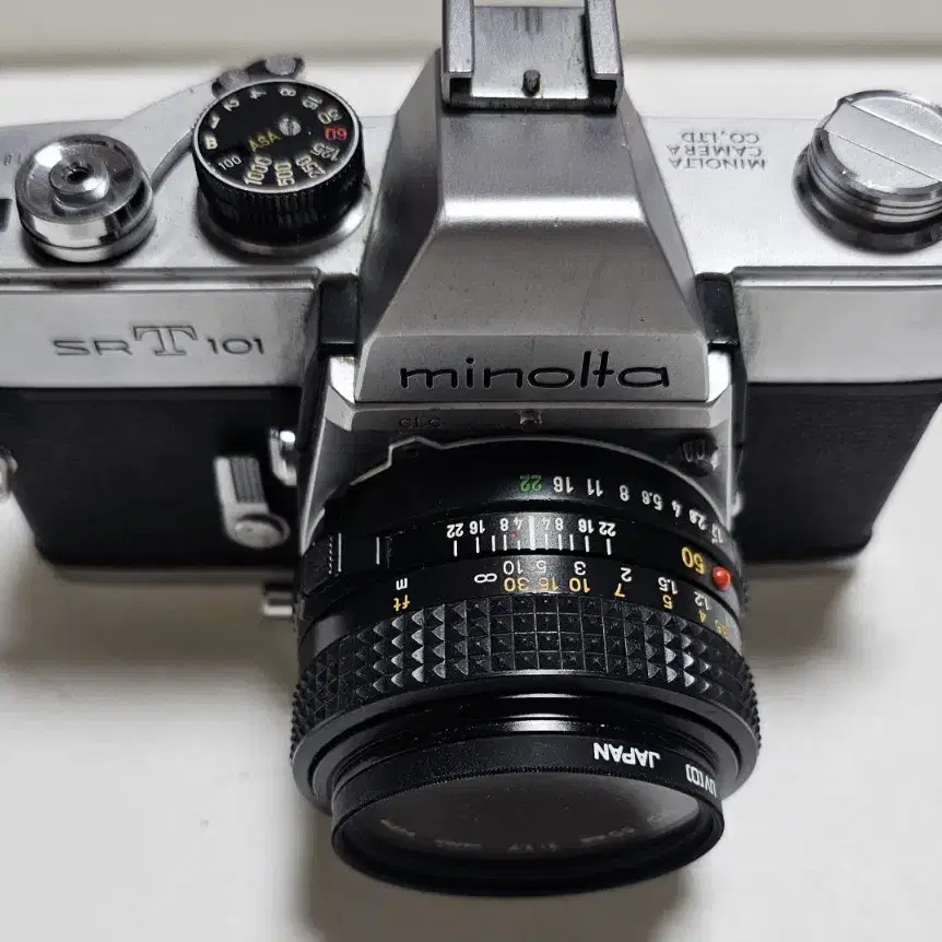 엔틱 필름카메라 미놀타 srT101 바디와 미놀타 MD 50mm 1.7