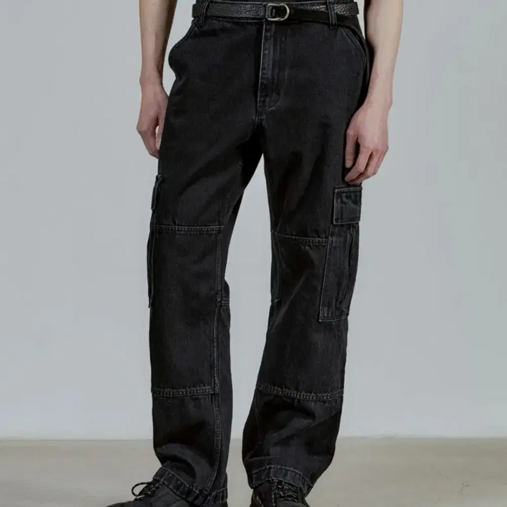 브랜디드 CONE MULTI CARGO DENIM PANTS [BLACK