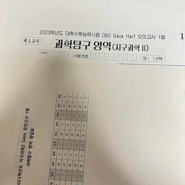 2023 지구과학2 가이아 모의고사 22회분