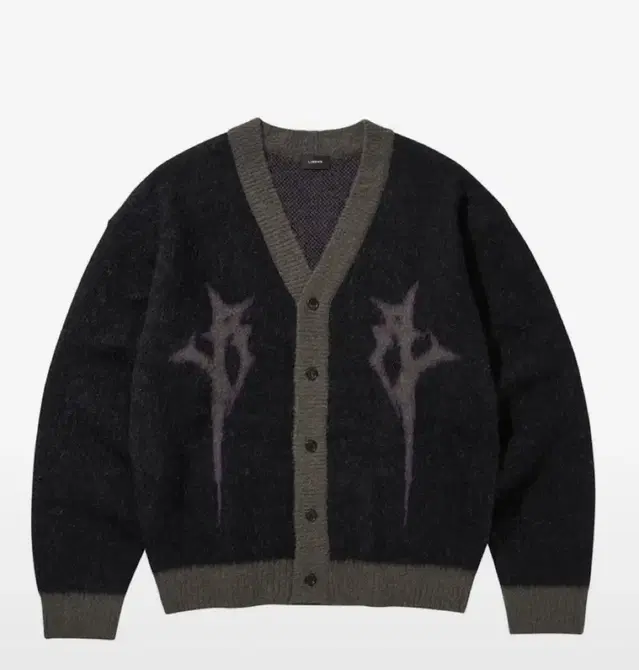 리베레코리아 LOGO MOHAIR CARDIGAN / BLACK