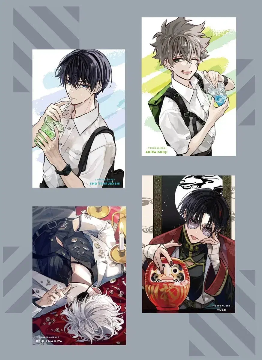 Monthly G-Fantasy Tokyo Alien's Doeli postcard 4 pieces