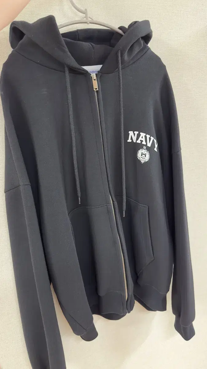 Navy Unisex Hooded Zip-up (New