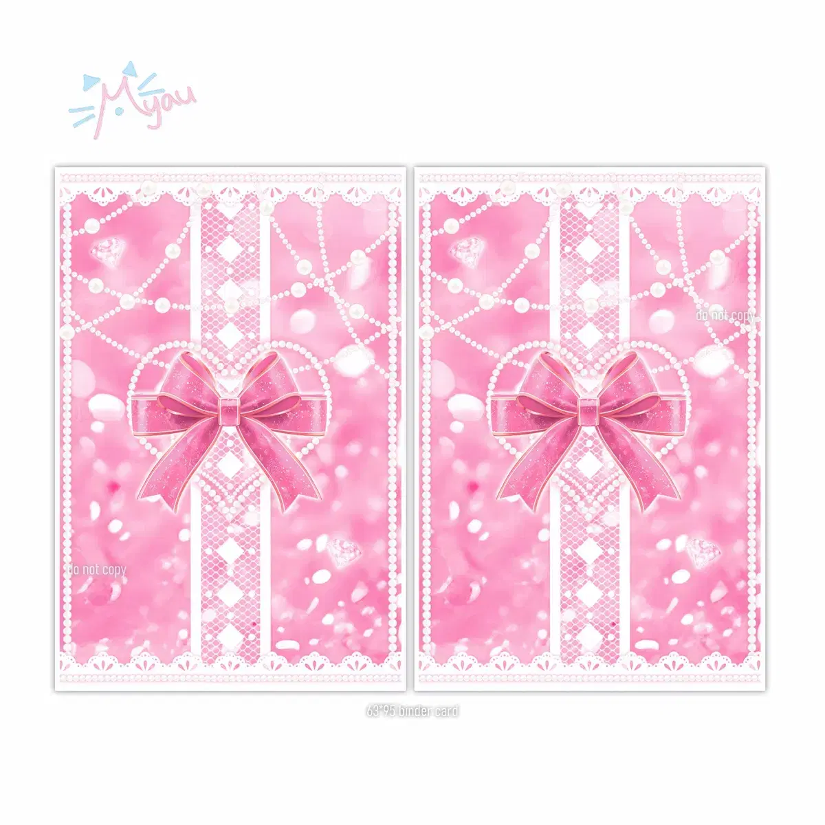 Photocard Jewelballet - Hot Pink Binder Paper Photocard Paper toploader Back Paper