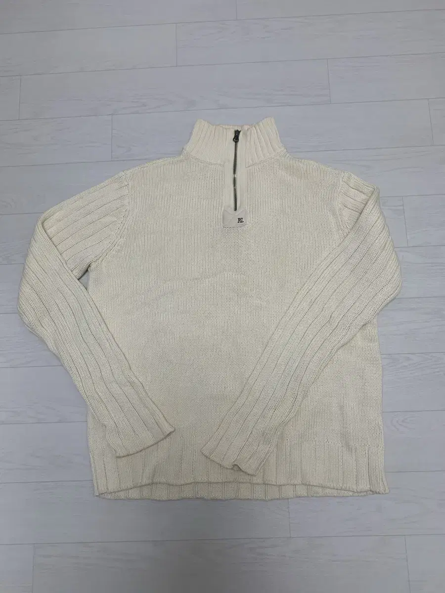 Polo zip-up sweater