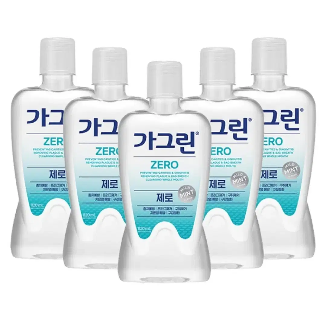 가그린 제로 구강청결제 820ML 5개