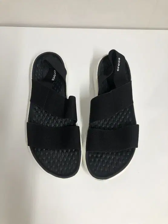 (Size 240) Crocs Genuine Lightride Black Sandals