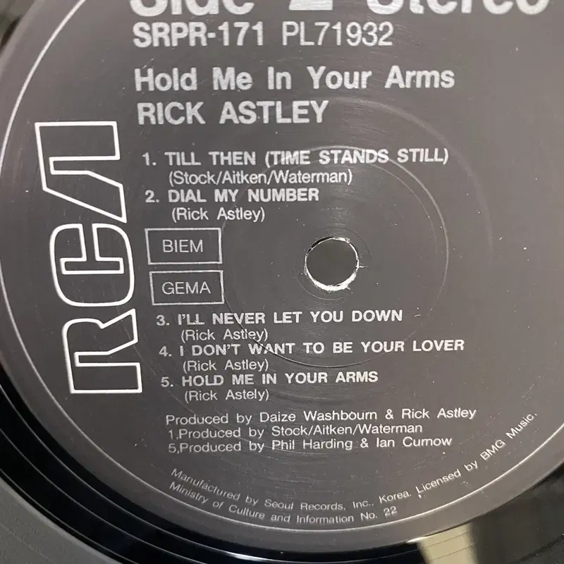 RICK ASTLEY LP / AA4463