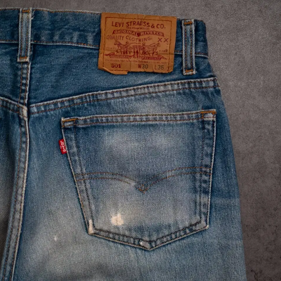 Levis 501 Washed Denim Pants (30/36)