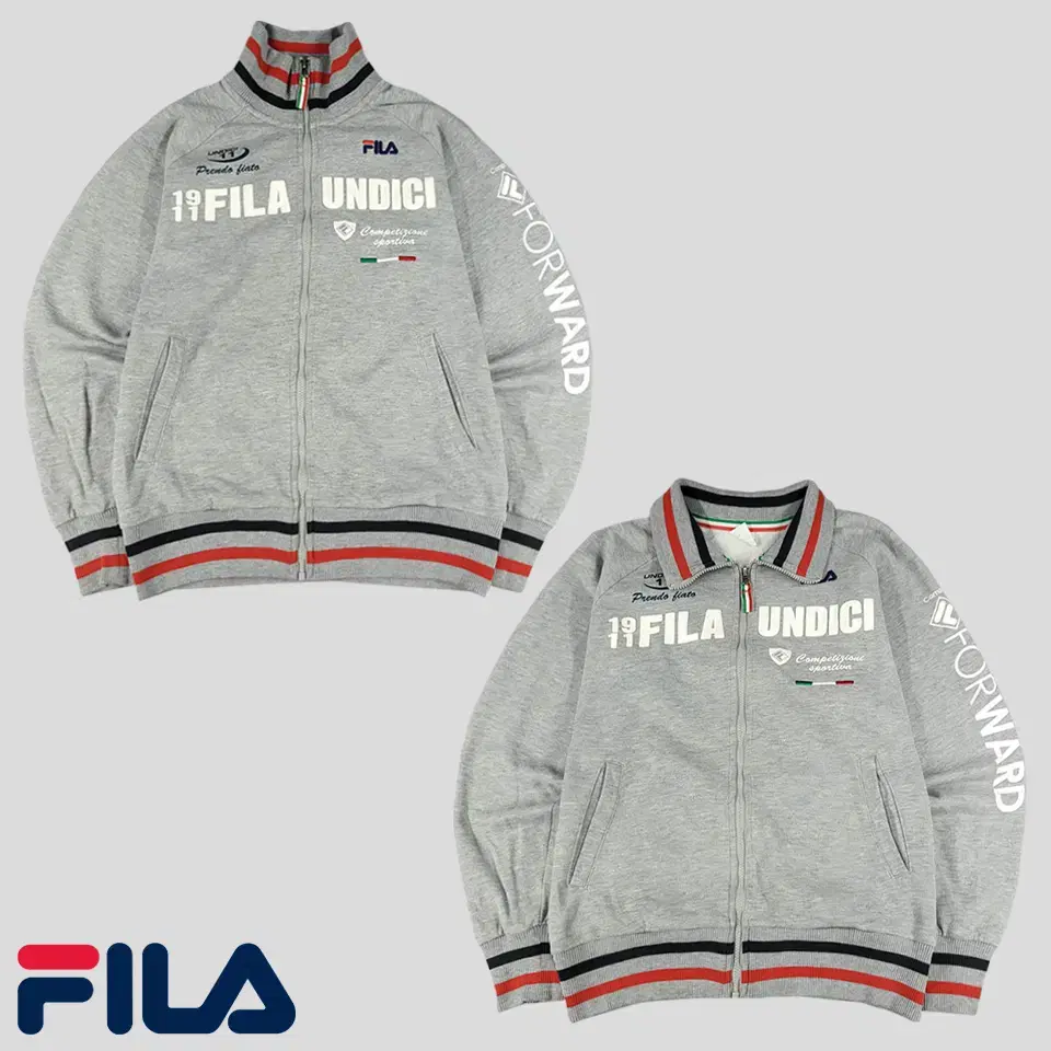 FILA Wheela FILA JP Melange Grey Red Navy UNDICI Patch Football