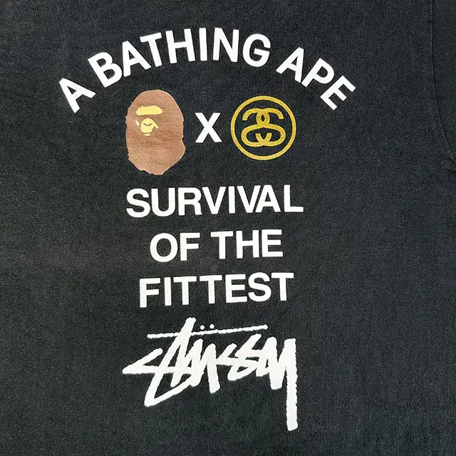 STUSSY x BAPE 스투시 베이프 티셔츠