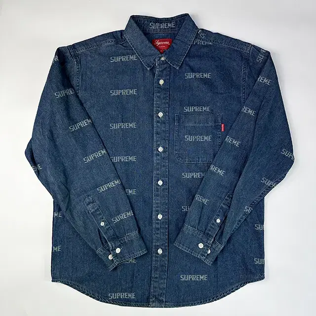 SUPREME 19SS Logo Denim Shirt 슈프림 데님 셔츠