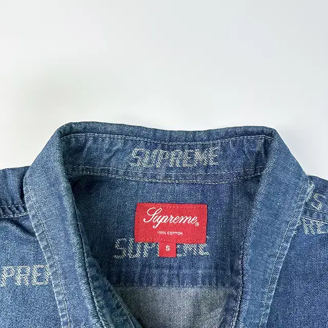 SUPREME 19SS Logo Denim Shirt 슈프림 데님 셔츠