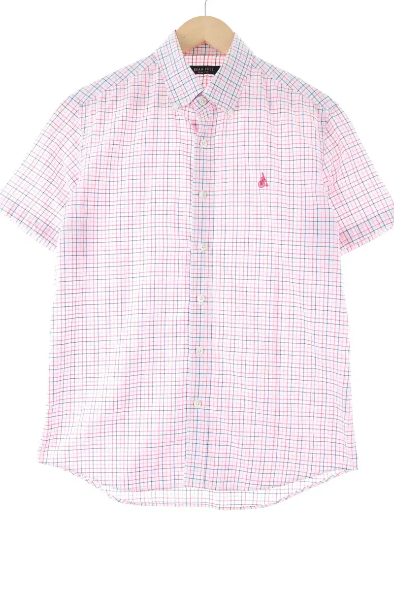 (L) Vinpol Short-Sleeved Shirt Nambang Pink Check Amekaji - EAF8