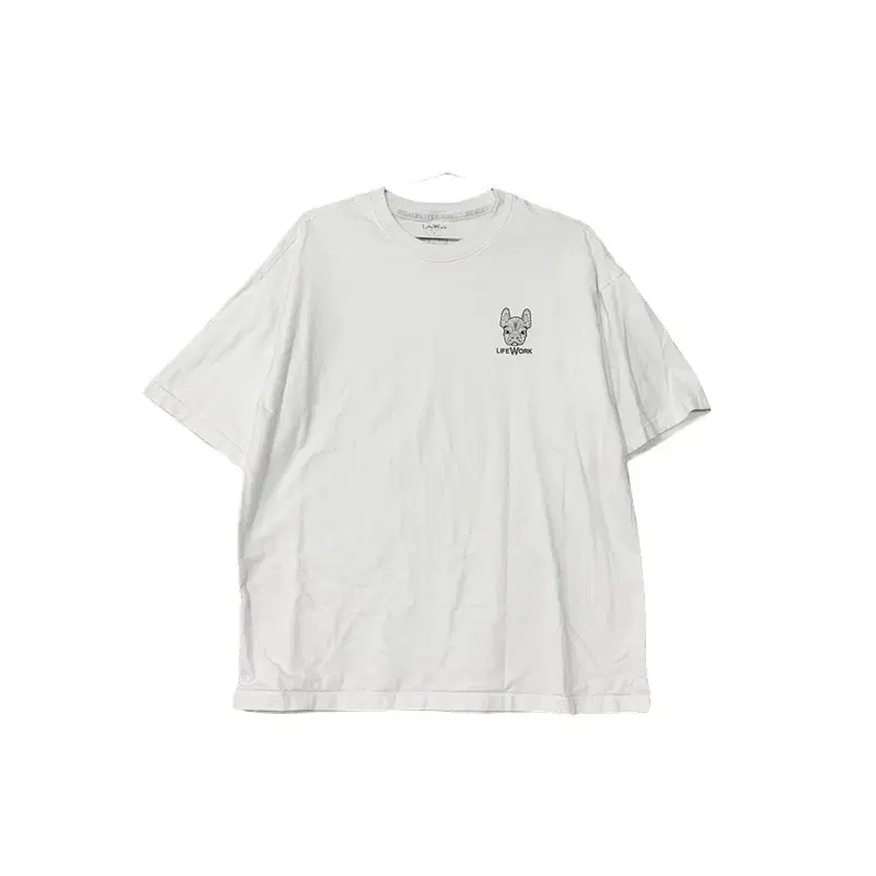 [Lifeworks] Logo Overfit White Vahn Tee L