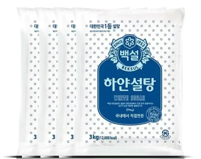 번개최저가 백설하얀설탕3KGX4개 총12KG  16450원