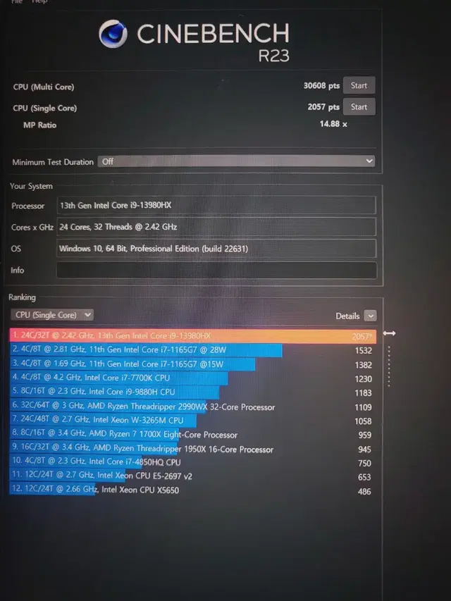 i9 13980HX 64GB 2.25TB RTX4060 8G