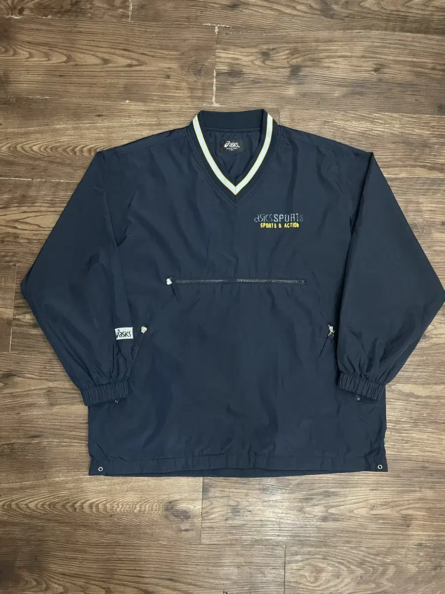 Asics ASICS Old School V-Neck Warm Up Navy