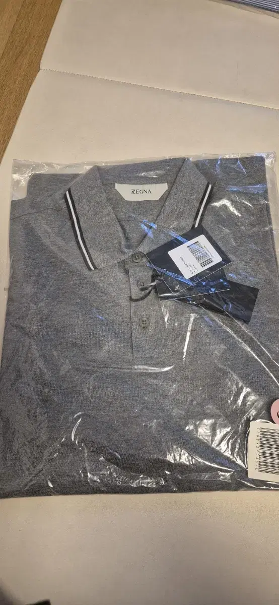 Z Zegna Heather Grey Pk T-Shirt L