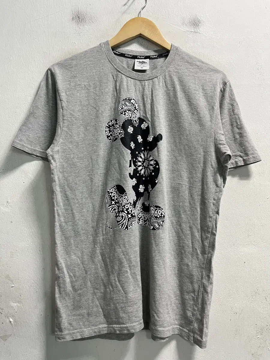 95 Fluke Fluke Printed Gray Vahn Short Sleeve Tee Genuine