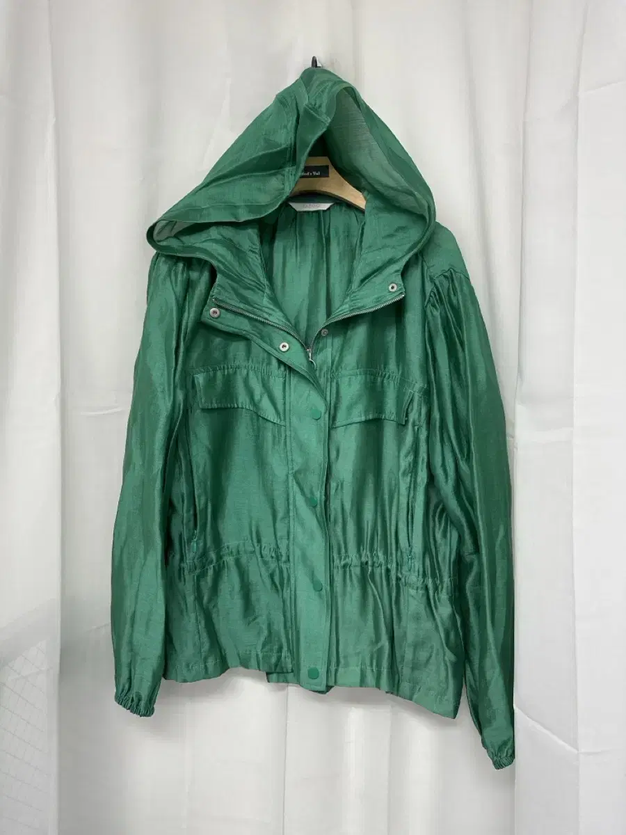 Green Hood Zip Up