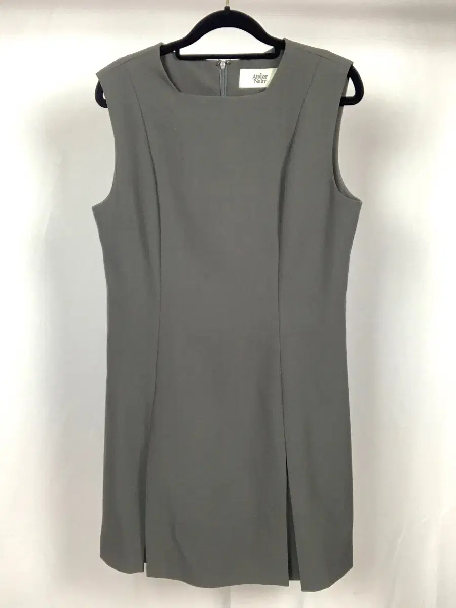 Atelier Nine Square Neck Deep Gray Dress