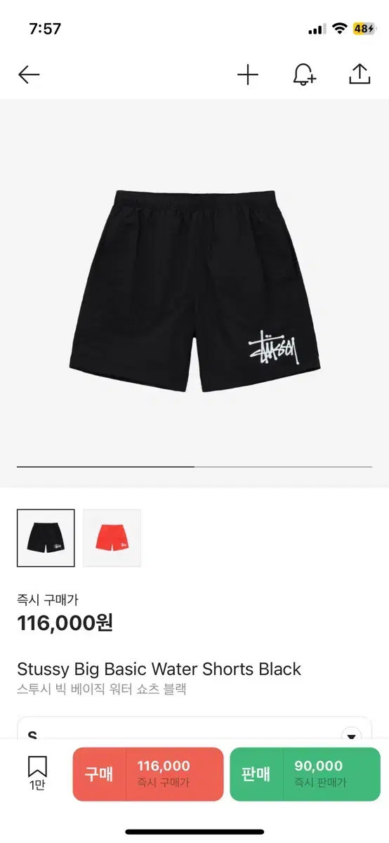 Stussy Big Basic Water Shorts BlackS