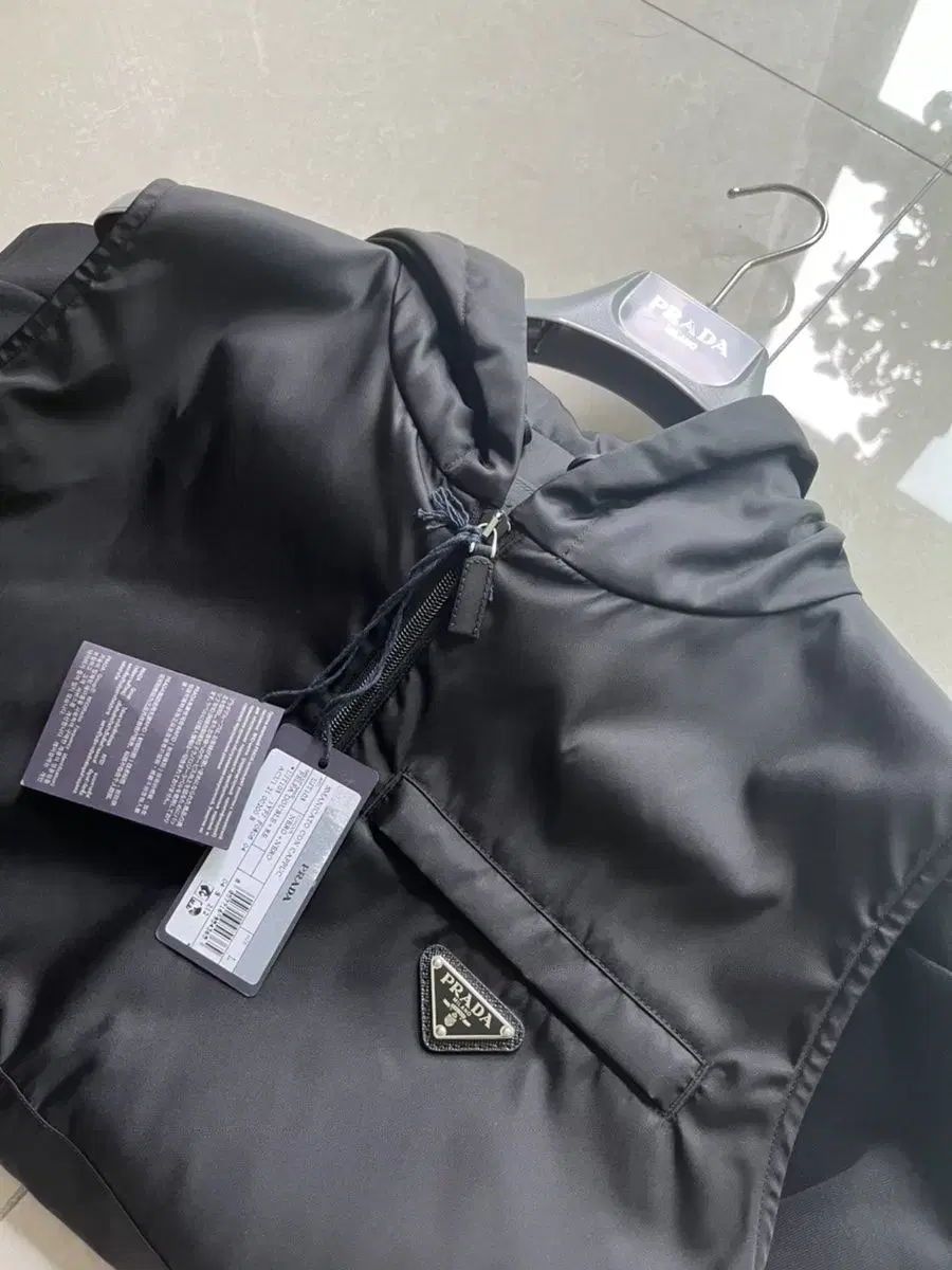 Prada Prada Rina Nylon Hooded Vest L