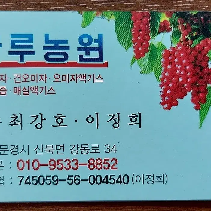 문경 오미자 판매(생오미자 예약, 당절임, 원액, 액기스, 즙