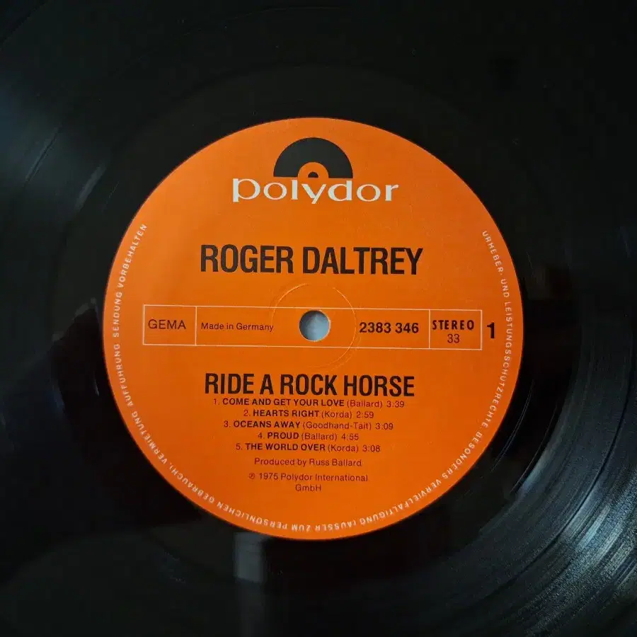 수입반/Roger Daltrey - Ride a rock house LP