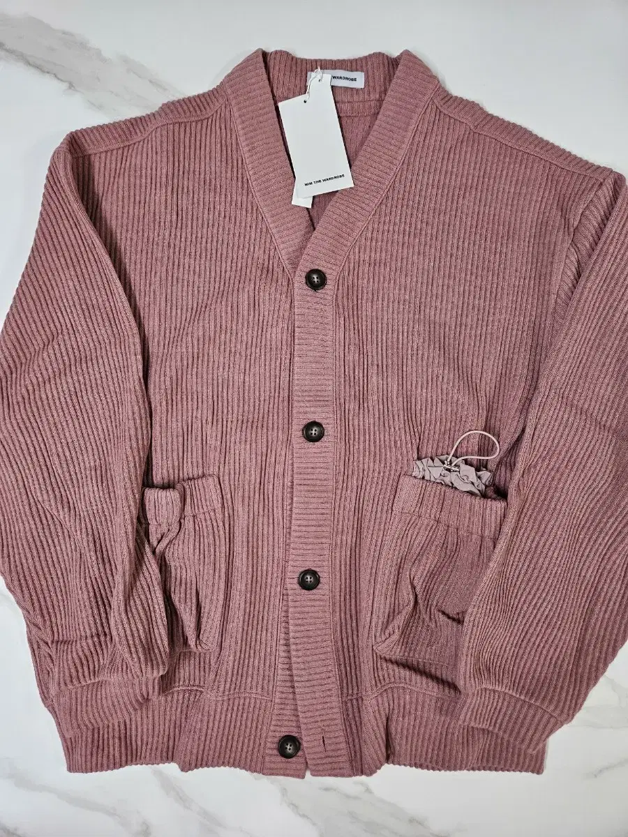 (New) MimtheWardrobe Knitted String Pocket Cardigan / Pink 2